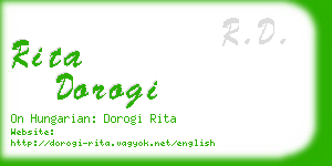 rita dorogi business card